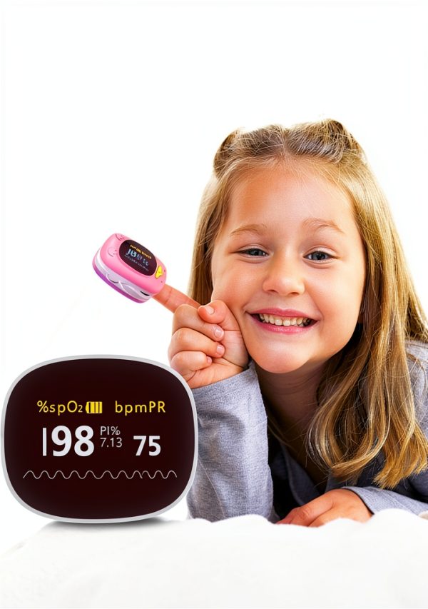 HealthTree Child Pulse Oximeter JKS50A Silicone with AAA Batteries-4