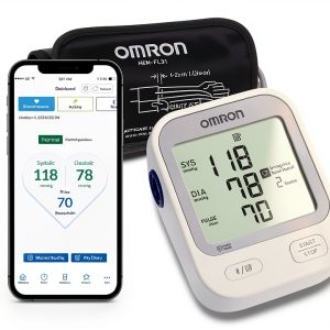 OMRON Silver Arm Blood Pressure Monitor BP5255 with Bluetooth-0
