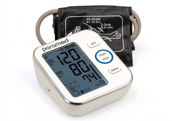 Paramed Blood Pressure Monitor - Bp Machine - Automatic Upper Arm Blood Pressure Cuff 8.7-16.5 inches - Large LCD Display 120 Sets Memory - Device Bag & Batteries Included-7