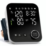 Blood Pressure Monitor Upper Arm Monitors for Home Use Adjustable 8.7"-16.5" Cuff LED Display 2x120 Memory Intelligent Voice Portable Machine with Storage Bag-0