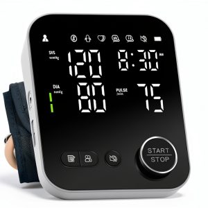 Blood Pressure Monitor Upper Arm Monitors for Home Use Adjustable 8.7"-16.5" Cuff LED Display 2x120 Memory Intelligent Voice Portable Machine with Storage Bag-0