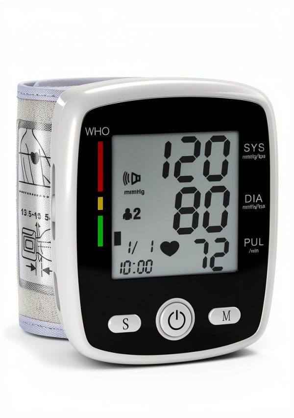 Blood Pressure Monitor Wrist CK-W355 2-User 180-Reading Voice LCD-8