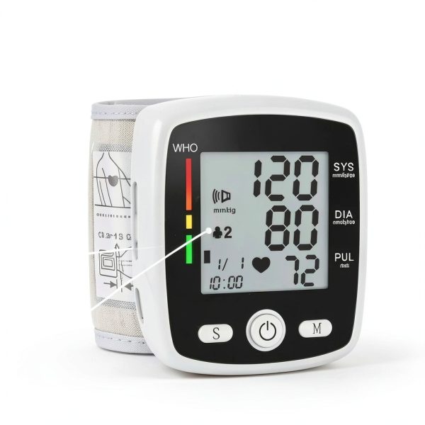 Blood Pressure Monitor Wrist CK-W355 2-User 180-Reading Voice LCD-5