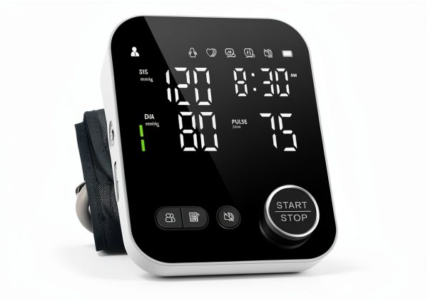 Blood Pressure Monitor Upper Arm Monitors for Home Use Adjustable 8.7"-16.5" Cuff LED Display 2x120 Memory Intelligent Voice Portable Machine with Storage Bag-7