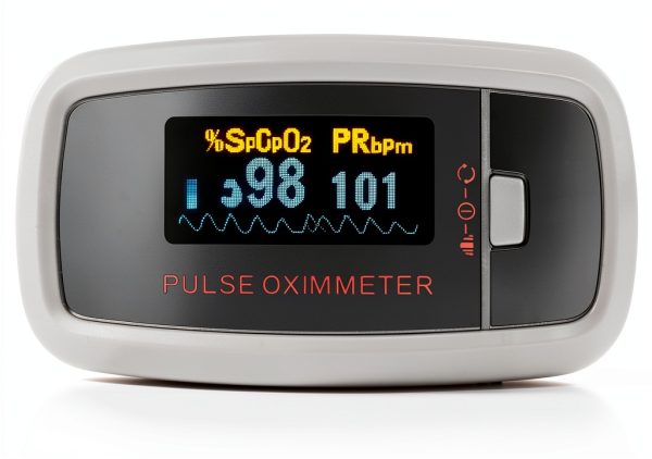 AccuMed CMS-50D1 Fingertip Pulse Oximeter White Portable LED Display-1