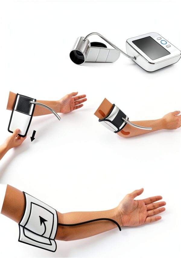 Paramed Blood Pressure Monitor - Bp Machine - Automatic Upper Arm Blood Pressure Cuff 8.7-16.5 inches - Large LCD Display 120 Sets Memory - Device Bag & Batteries Included-6