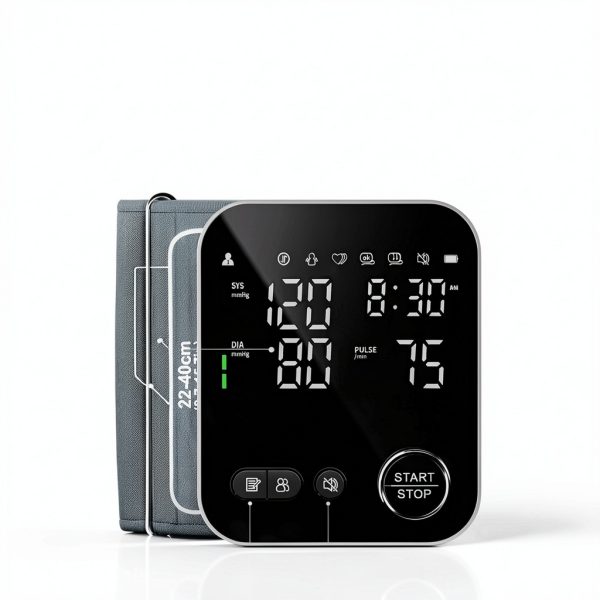 Blood Pressure Monitor Upper Arm Monitors for Home Use Adjustable 8.7"-16.5" Cuff LED Display 2x120 Memory Intelligent Voice Portable Machine with Storage Bag-2